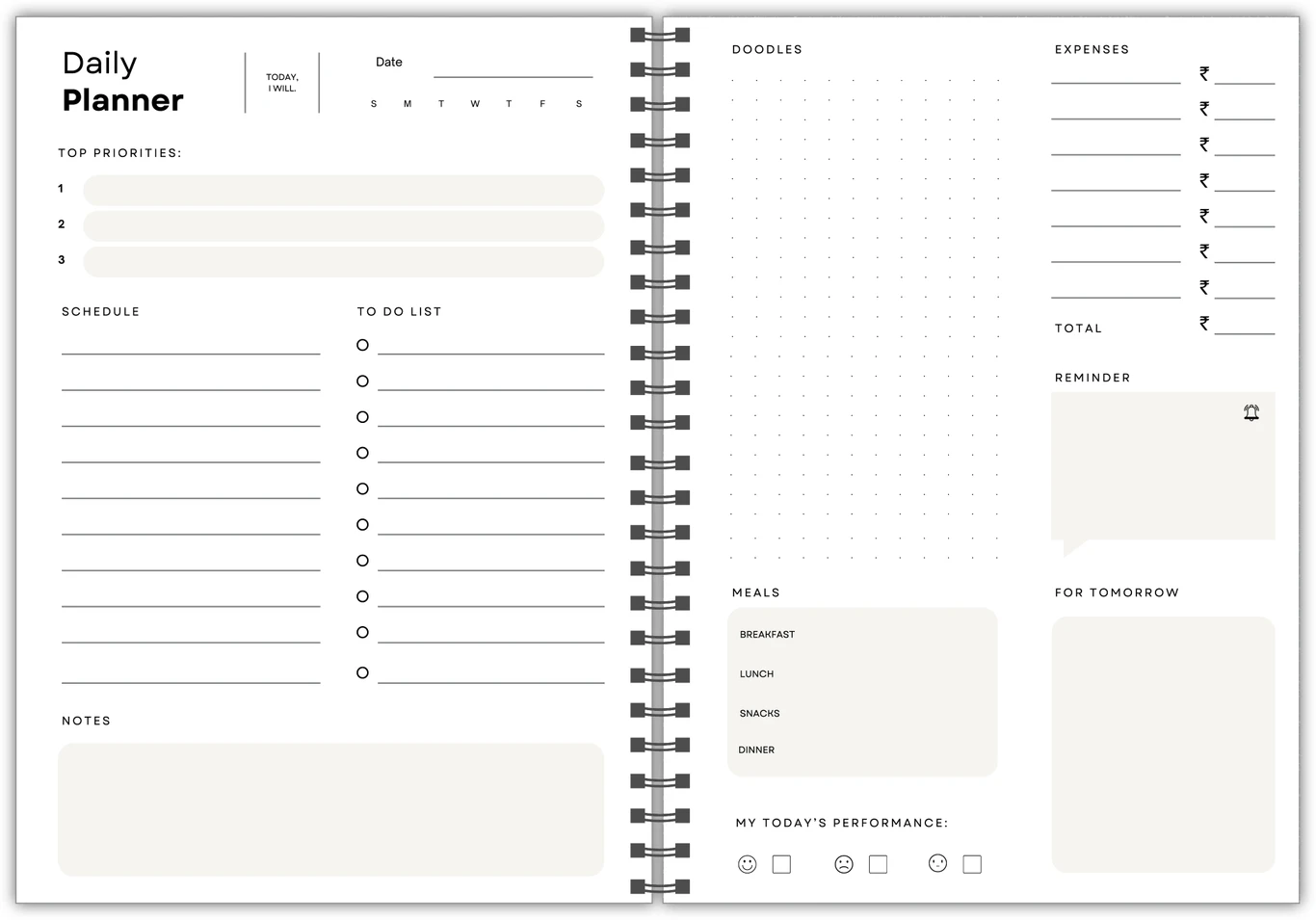 TimeWise A5 All-in-One Planner Diary – 146 Pages Unruled (Multicolor) | Daily Plannerr, Journal & Productivity Organizer - Image 5