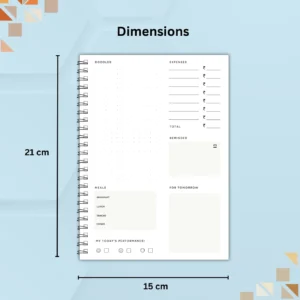 TimeWise A5 All-in-One Planner Diary – 146 Pages Unruled (Multicolor) | Daily Plannerr, Journal & Productivity Organizer